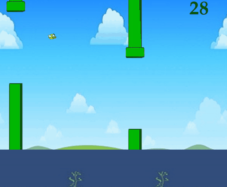 Flappy Bird Gameplay Gif